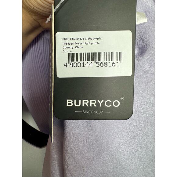 BURRYCO Lilac Chiffon with Lace Broderie Collar Midi-Dress Size 4 -NWT - Picture 10 of 10